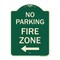 Signmission No Parking Fire Zone W/ Left Arrow Heavy-Gauge Aluminum Architectural Sign, 24" x 18", G-1824-23618 A-DES-G-1824-23618 - alternate 1